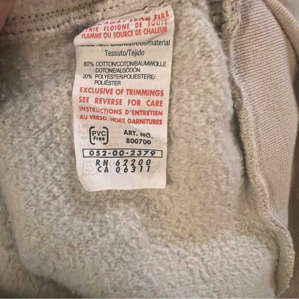 Puma Men’s Logo Zip-Up Fleece Size XL CREAM COLOR - Picture 6 of 6